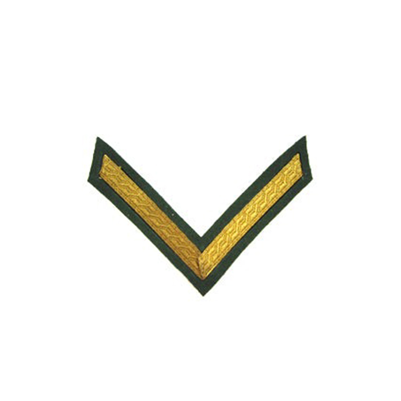 1 Bar Chevron Gold On Rifle Green