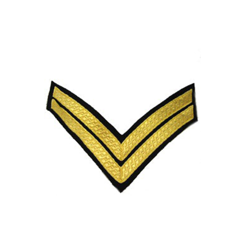 2 Bar Chevron Gold On Black