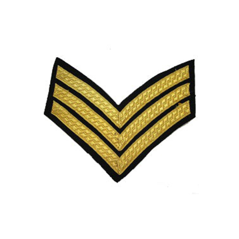 3 Bar Chevron Gold On Black