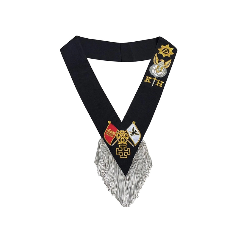 Black And Sliver Shoulder Sashe