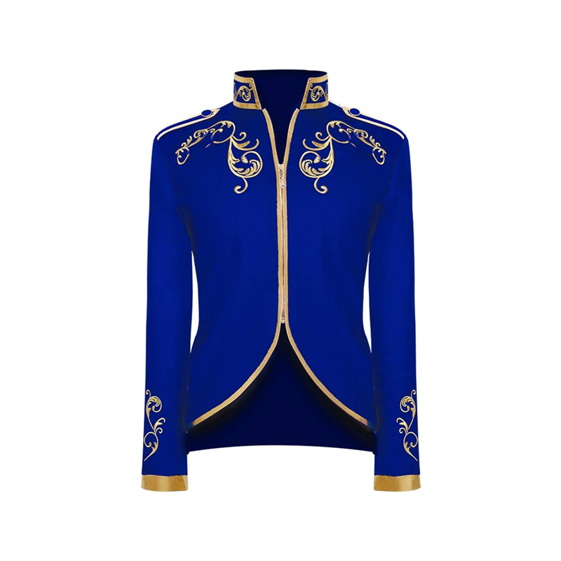 Blue Embroidery Coats