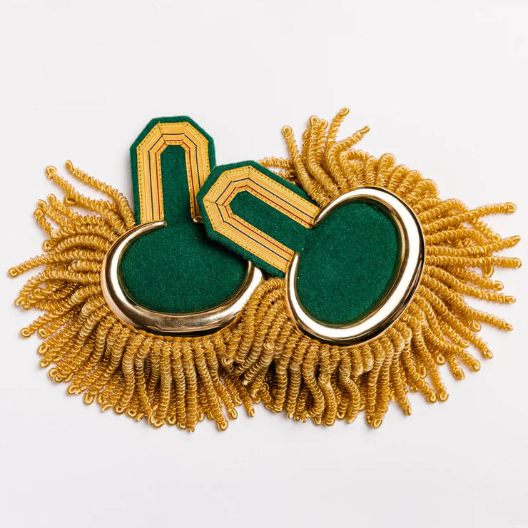 Theatre Epaulettes Gold On Green