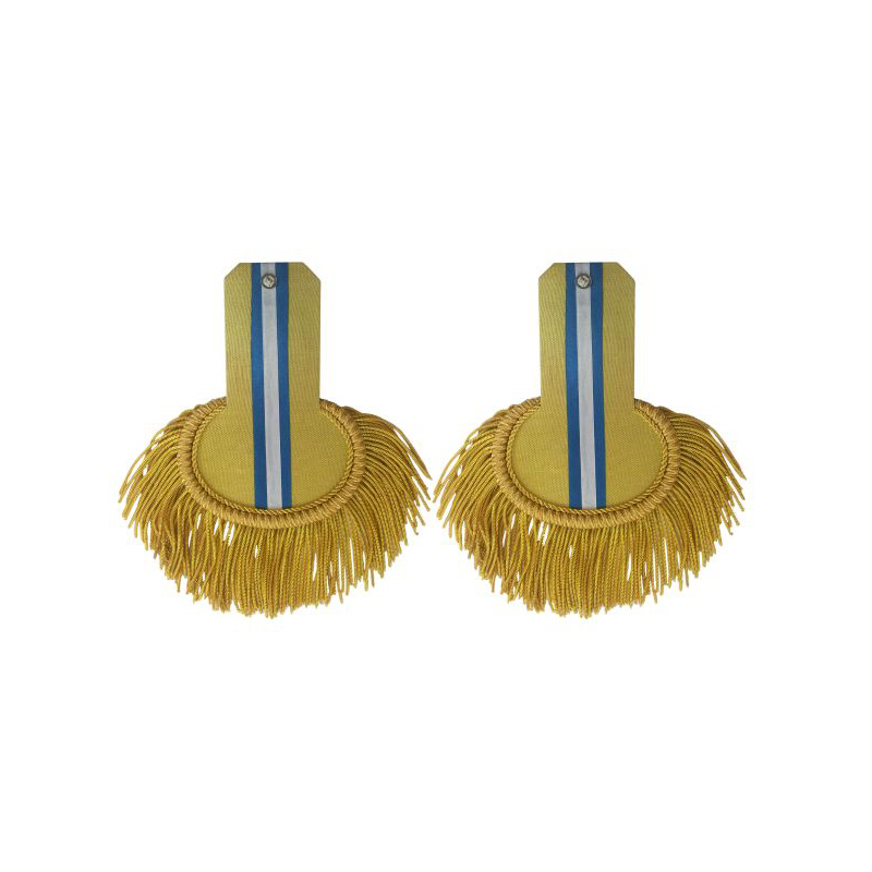 Gold Blue Epaulette Pair