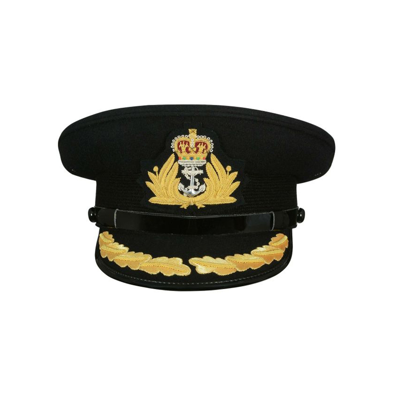 Royal Navy Officer Black Hat Naval